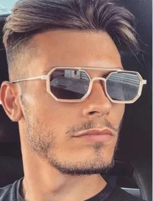 Retro Double Bridged Metal Sunglasses (Unisex)