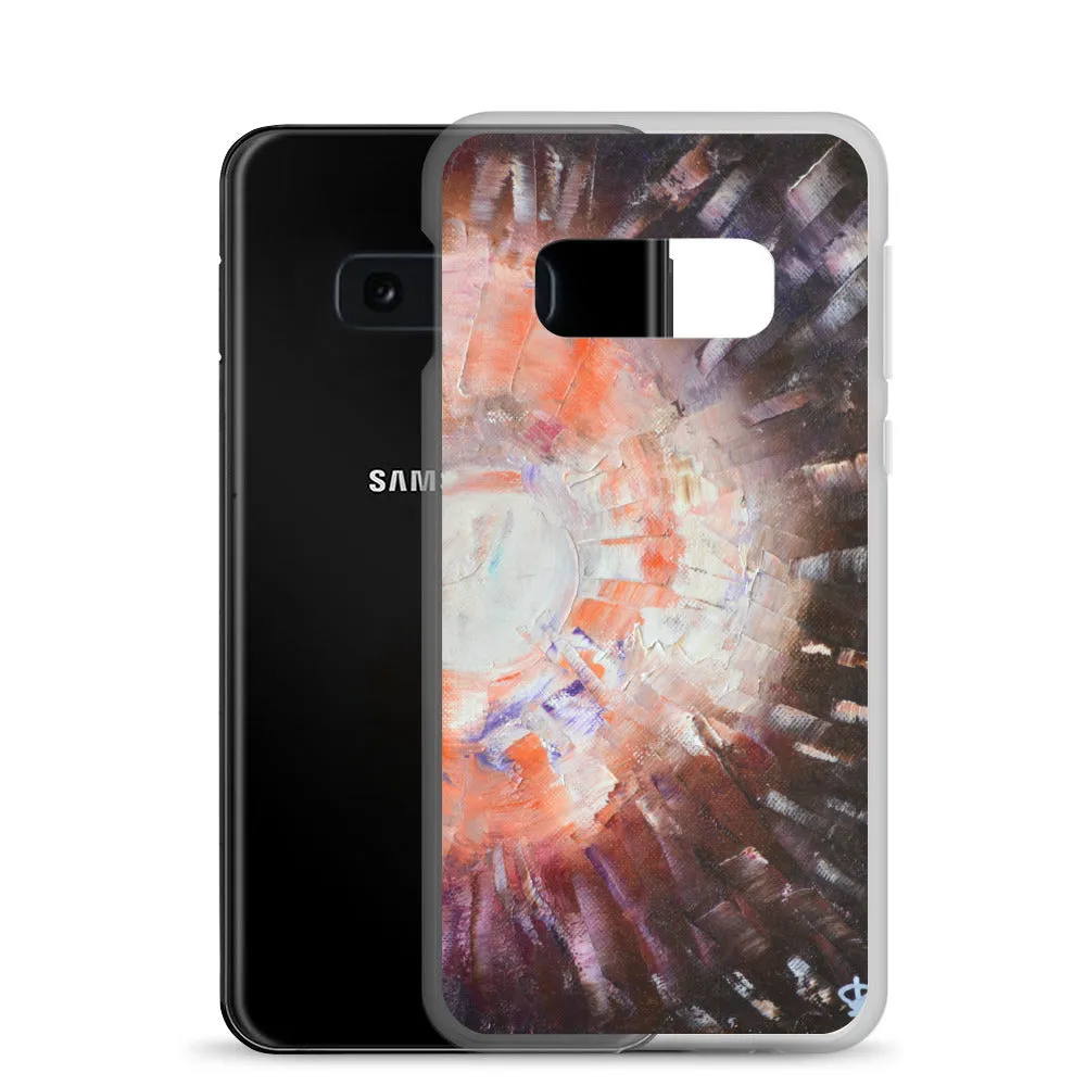 Samsung PHONE CASE Unique Abstract Artsy Style Brown Orange Art