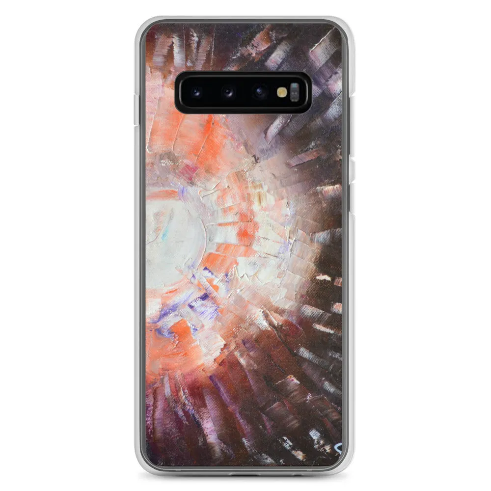 Samsung PHONE CASE Unique Abstract Artsy Style Brown Orange Art