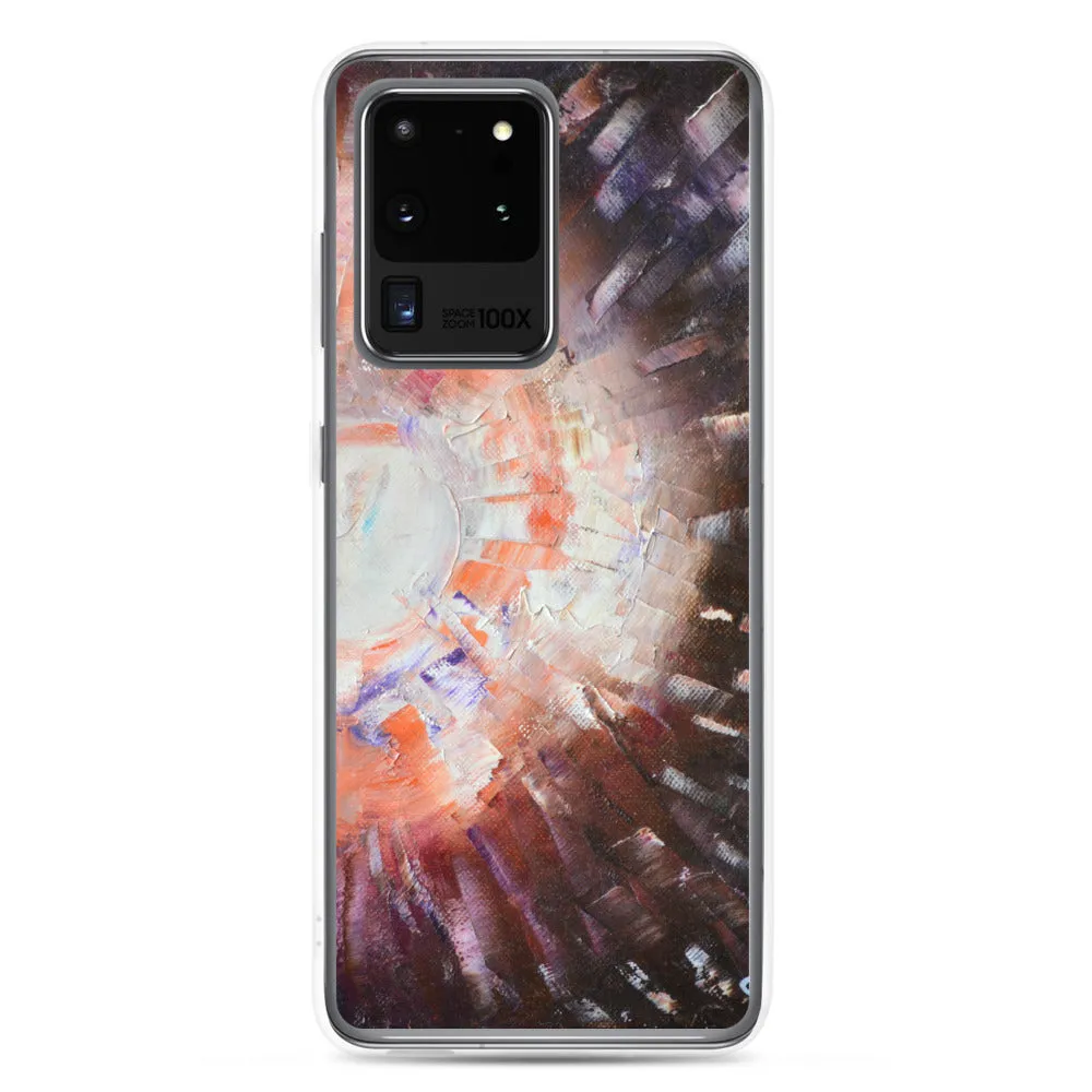 Samsung PHONE CASE Unique Abstract Artsy Style Brown Orange Art