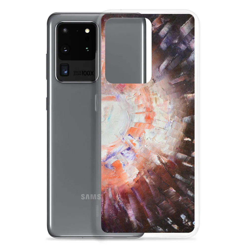 Samsung PHONE CASE Unique Abstract Artsy Style Brown Orange Art