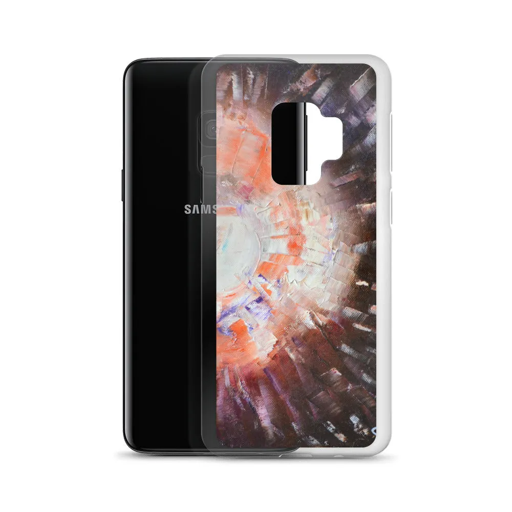 Samsung PHONE CASE Unique Abstract Artsy Style Brown Orange Art