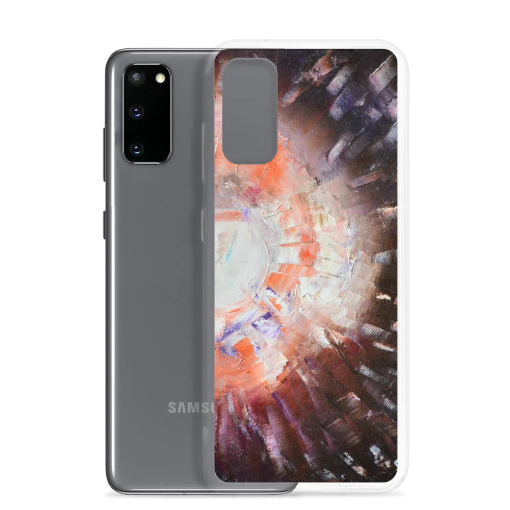 Samsung PHONE CASE Unique Abstract Artsy Style Brown Orange Art