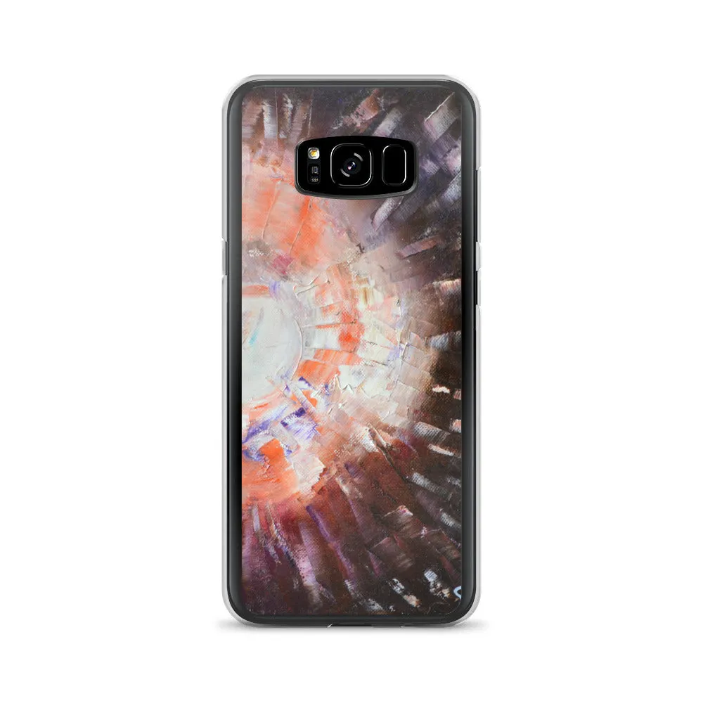 Samsung PHONE CASE Unique Abstract Artsy Style Brown Orange Art