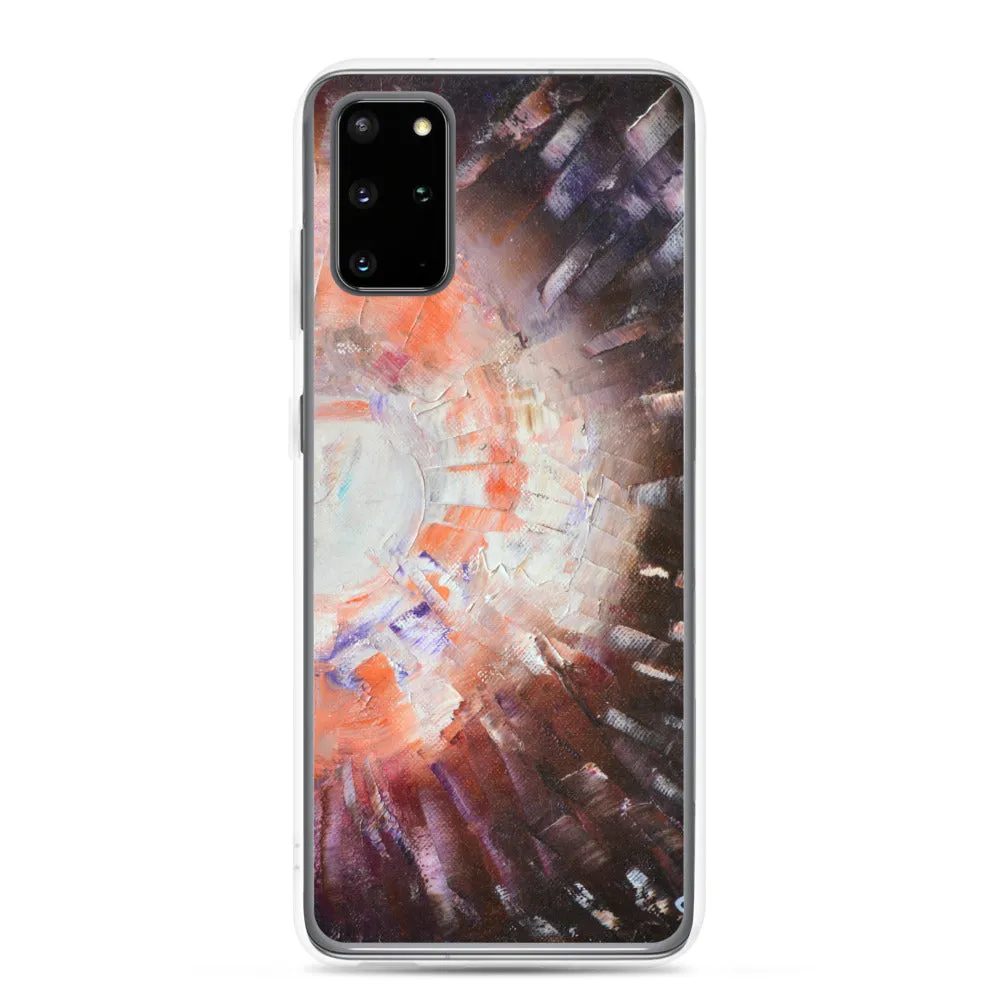 Samsung PHONE CASE Unique Abstract Artsy Style Brown Orange Art