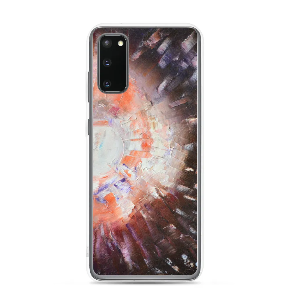 Samsung PHONE CASE Unique Abstract Artsy Style Brown Orange Art