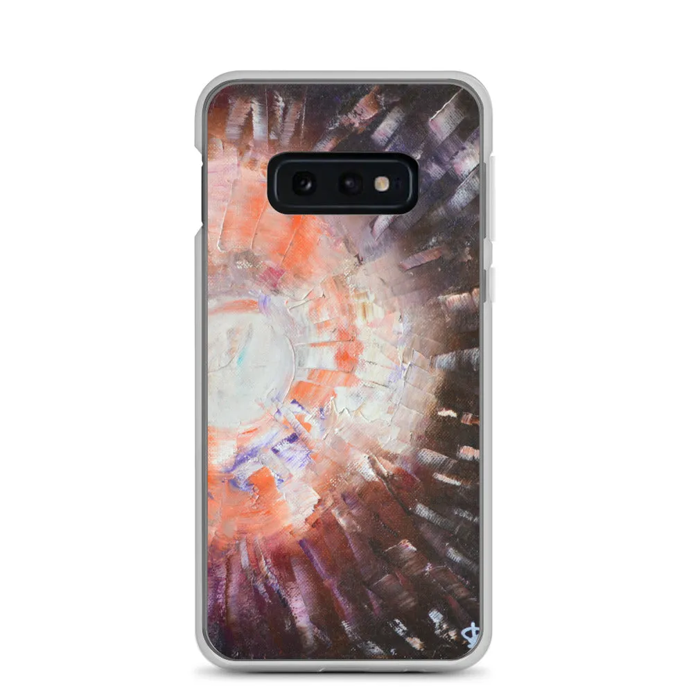Samsung PHONE CASE Unique Abstract Artsy Style Brown Orange Art