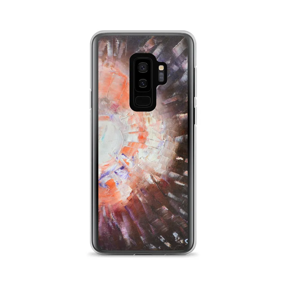 Samsung PHONE CASE Unique Abstract Artsy Style Brown Orange Art