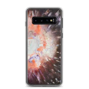Samsung PHONE CASE Unique Abstract Artsy Style Brown Orange Art