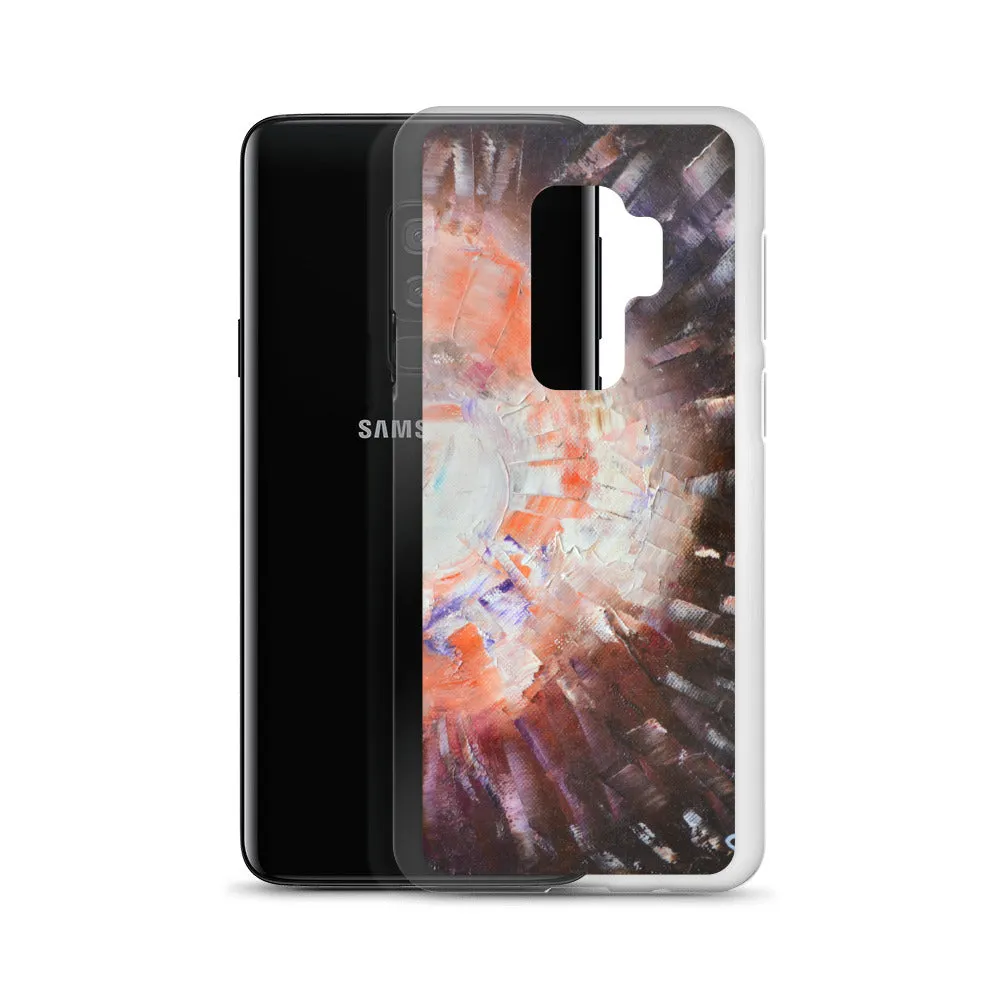 Samsung PHONE CASE Unique Abstract Artsy Style Brown Orange Art