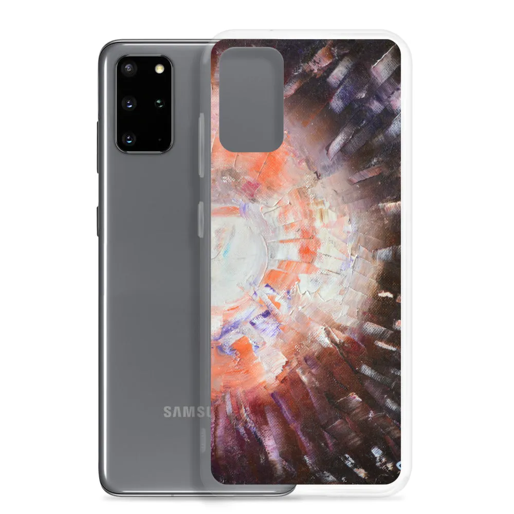 Samsung PHONE CASE Unique Abstract Artsy Style Brown Orange Art
