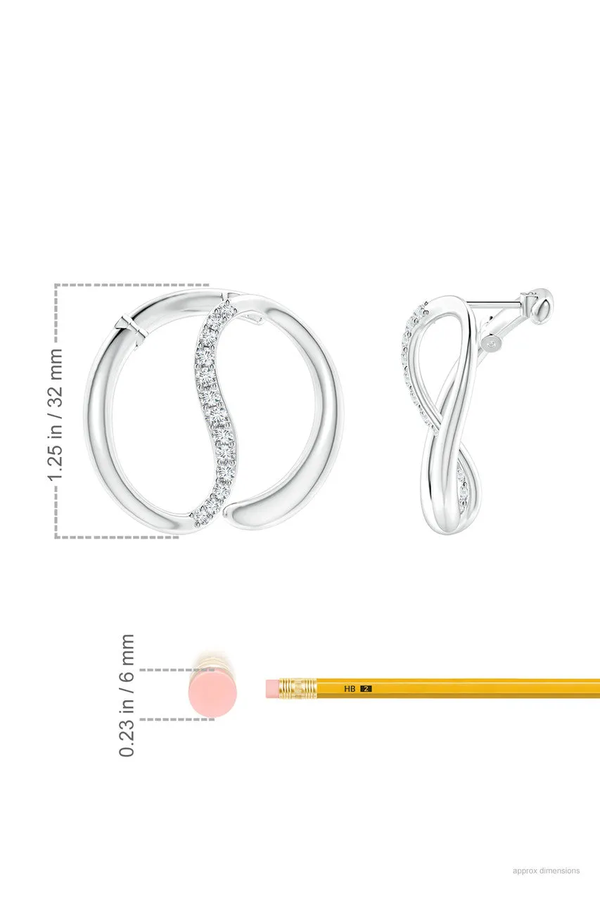 Shangri-La Yin-Yang 14K Gold and Diamond Large Button Stud Earrings