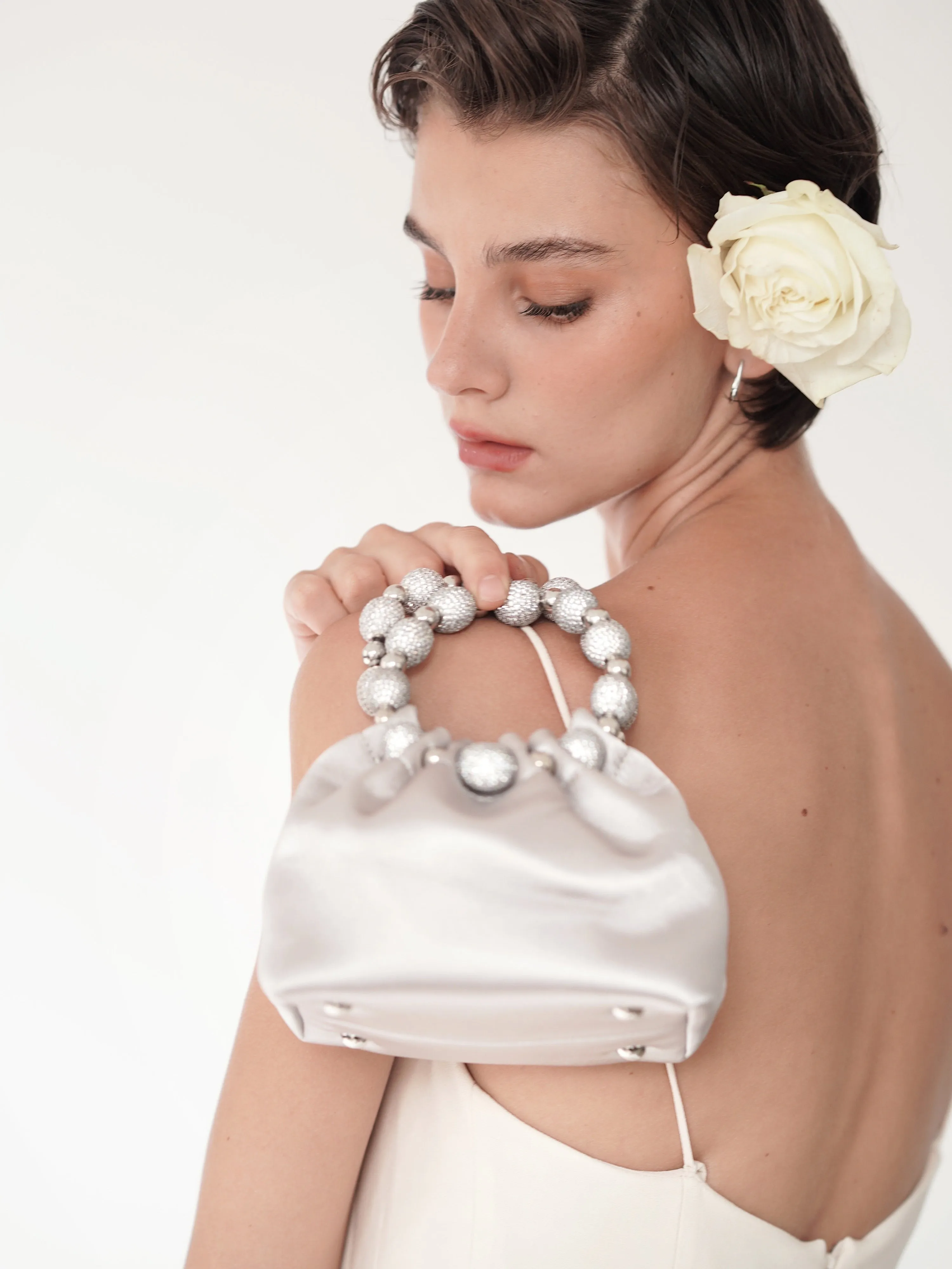 Silver Diamond Bag