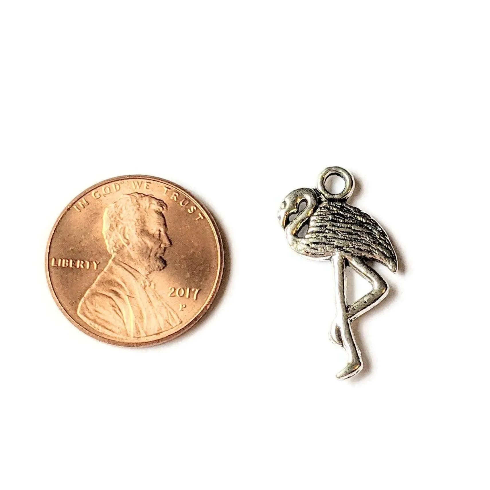 Silver Flamingo Charm II