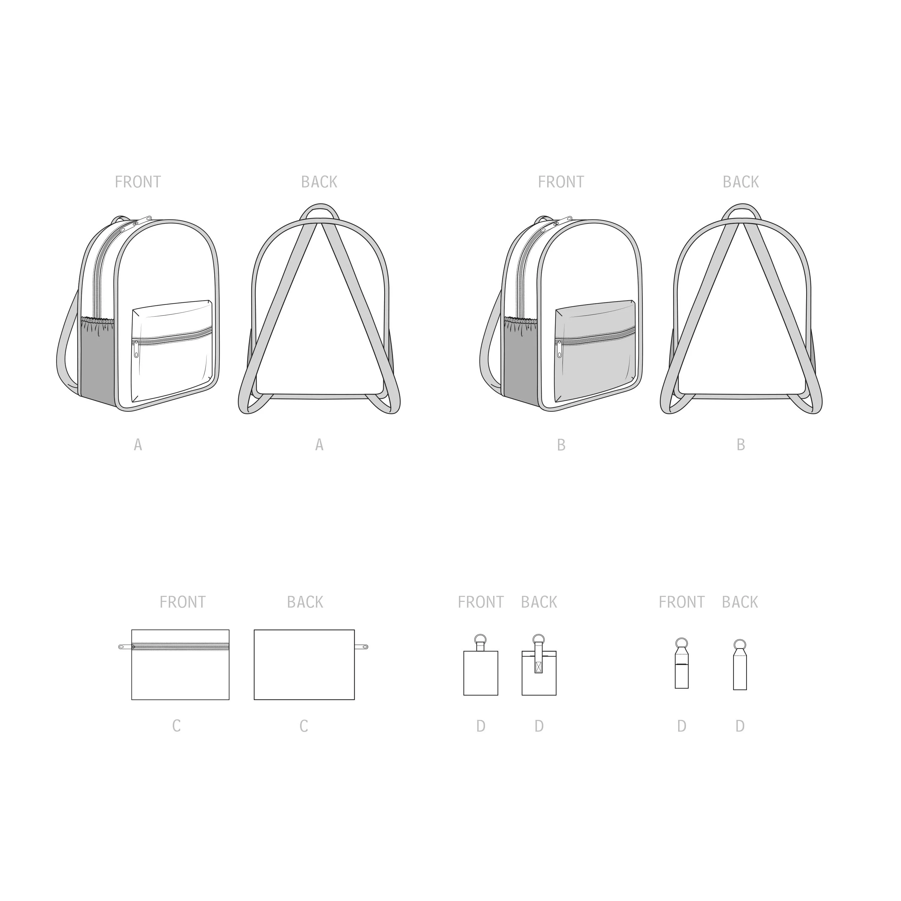 Simplicity 9518 Backpacks and Accessories pattern