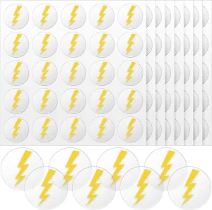 Teling 200 Pcs Lightning Bolt Helmet Stickers Baseball Helmet Award Stickers 1.1 Inch Football Decals Self Adhesive for Windows Walls Laptop Lockers Hockey Lacrosse