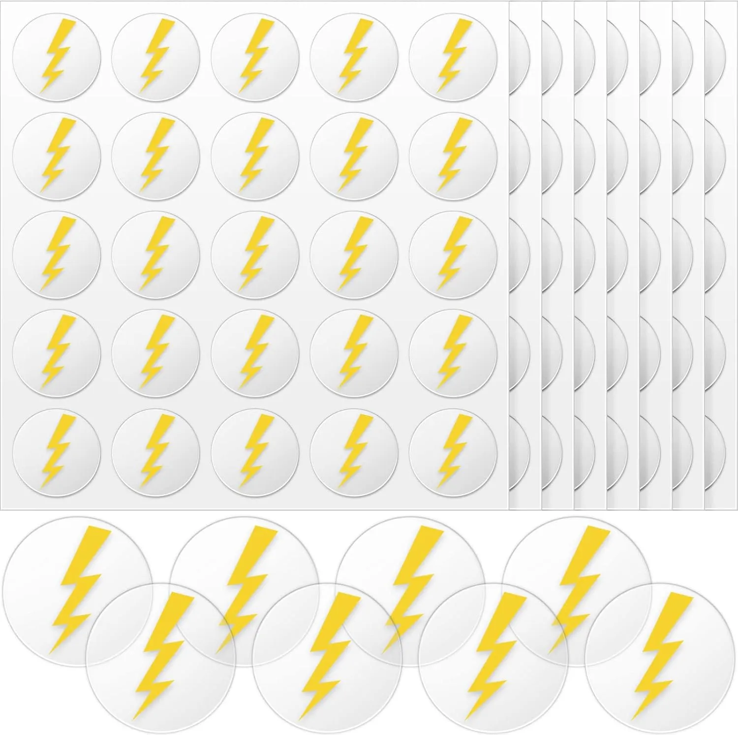Teling 200 Pcs Lightning Bolt Helmet Stickers Baseball Helmet Award Stickers 1.1 Inch Football Decals Self Adhesive for Windows Walls Laptop Lockers Hockey Lacrosse