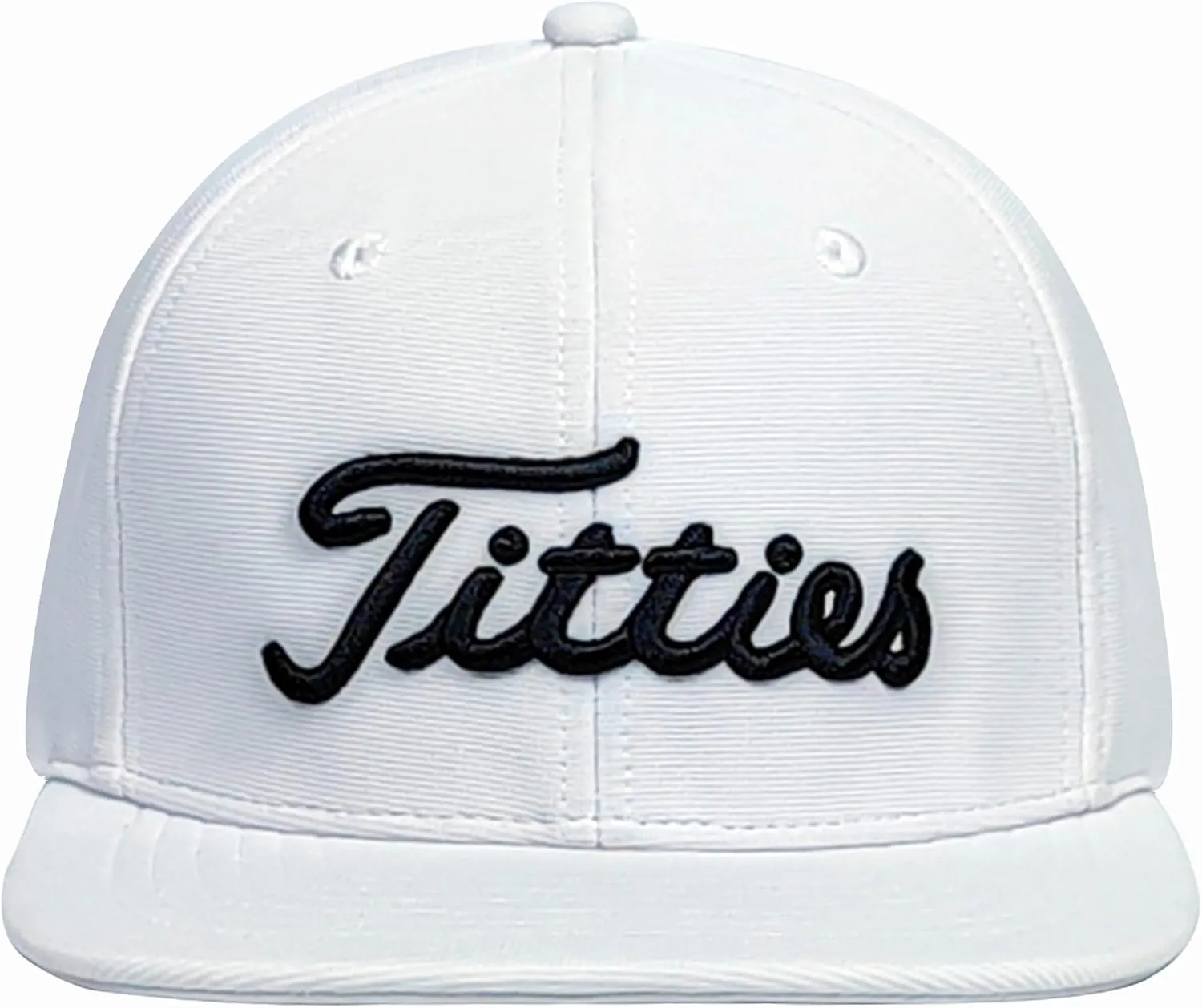Tittiess Golf Hats Flat Bill for Men Women,Funny Titties Golf Gifts Baseball Cap for Adults Humor