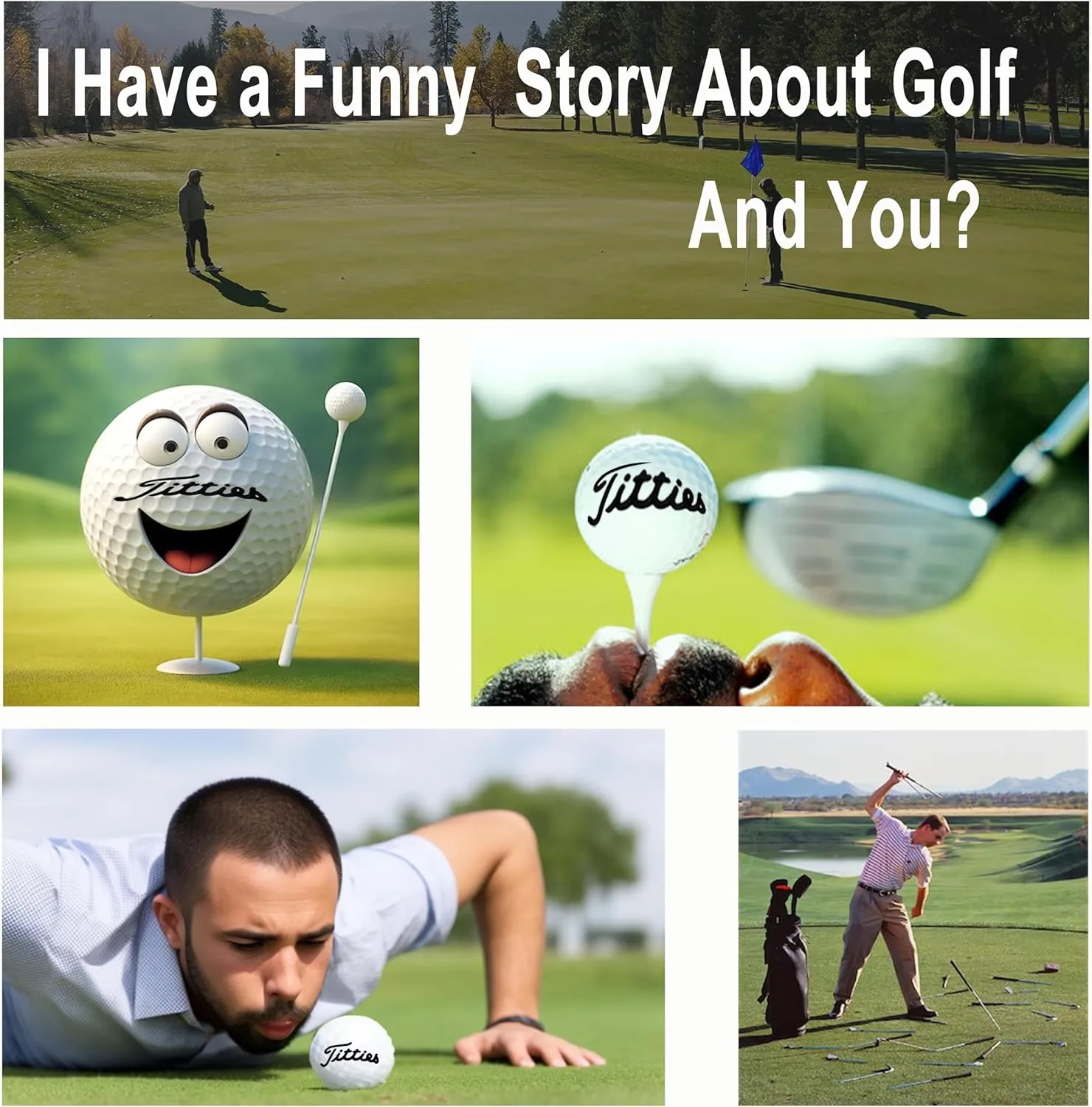 Tittiess Golf Hats Flat Bill for Men Women,Funny Titties Golf Gifts Baseball Cap for Adults Humor