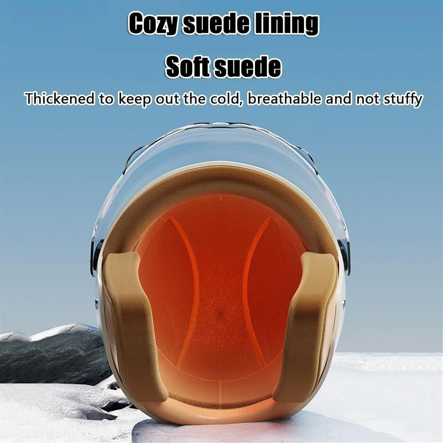 Vintage 3/4 Open Face Motorcycle Half Helmet,DOT Approved Retro Street Scooter Vespa Bike Helmets with Cat Ears,Light Quick Buckle Bicycle ATV Jet-Helmet for Moped Cruiser Chopper