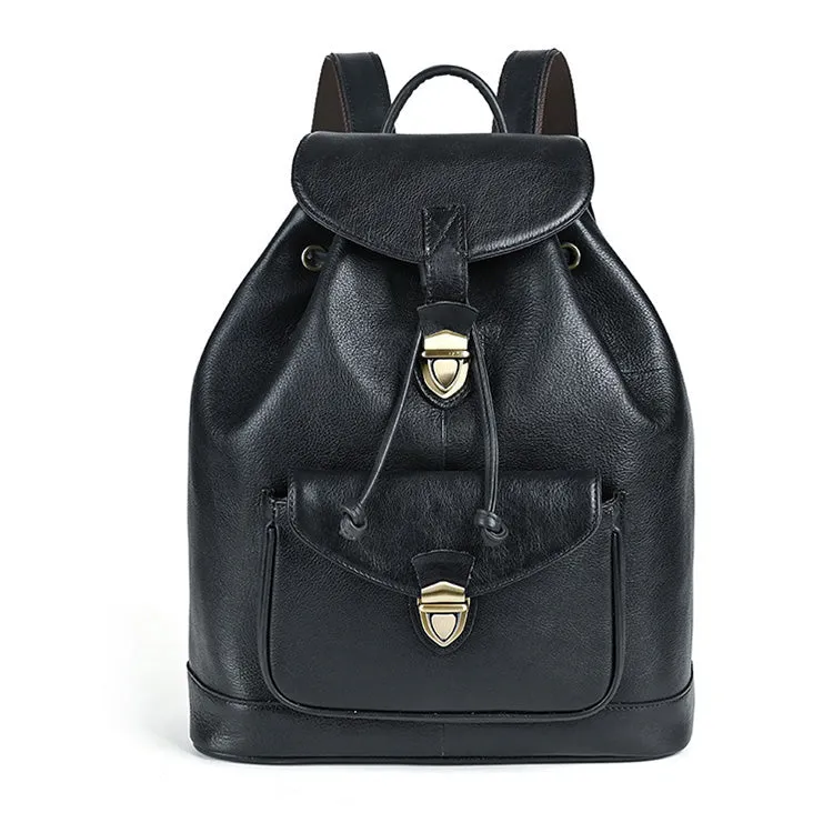 Vintage Leather Women's Backpack Purses Leather Rucksack Bag