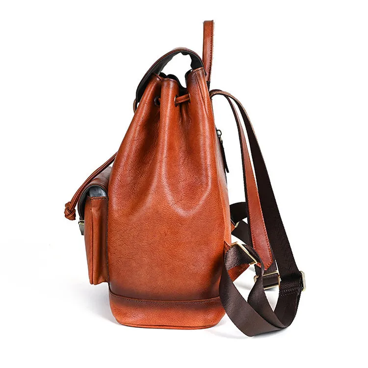 Vintage Leather Women's Backpack Purses Leather Rucksack Bag
