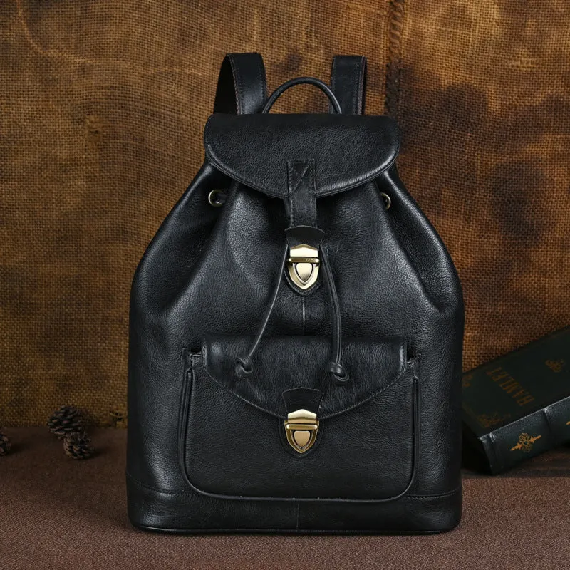 Vintage Leather Women's Backpack Purses Leather Rucksack Bag